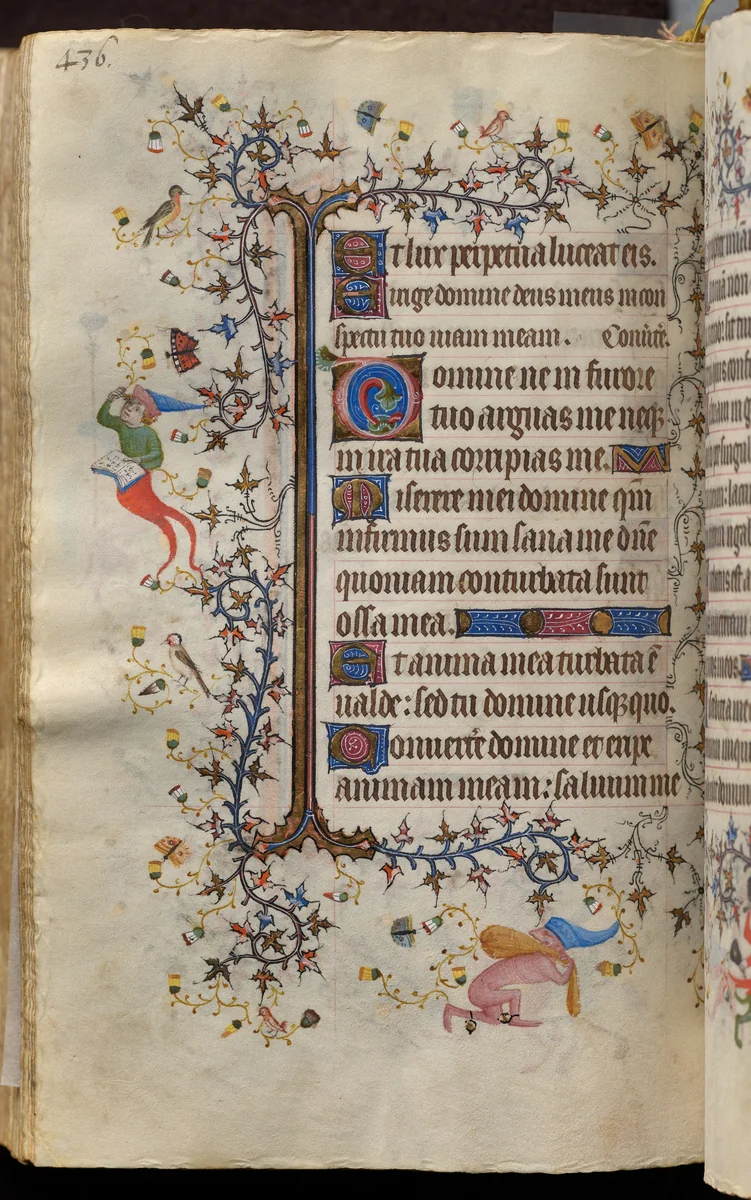 Hours of Charles the Noble, King of Navarre (1361-1425): fol. 212v, Text by Master of the Brussels Initials and Associates, book, 1400-1410