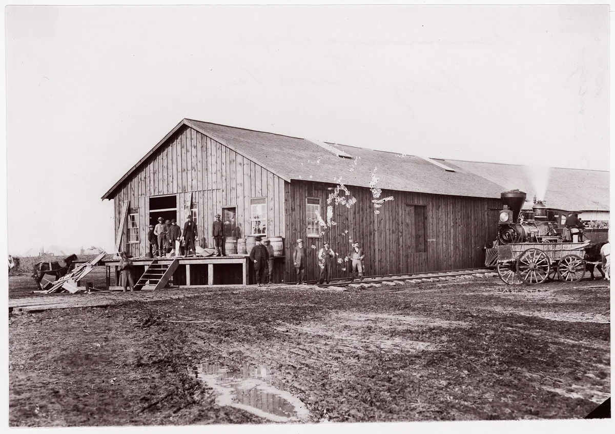 [Commissary Department, City Point, Virginia] by Andrew Joseph Russell, photograph, 1861-1865