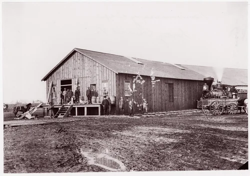 [Commissary Department, City Point, Virginia] by Andrew Joseph Russell, photograph, 1861-1865