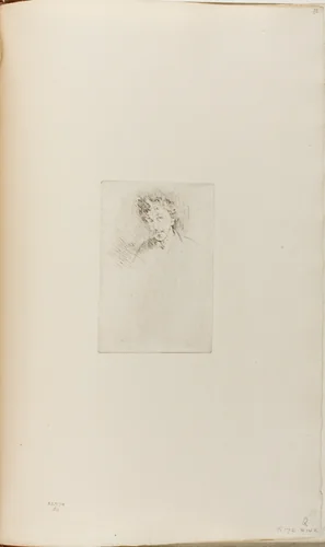 Whistler with the White Lock by James McNeill Whistler, print, 1876-1879