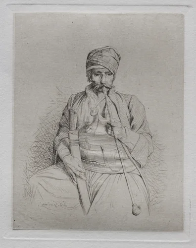 Egyptian Smoker by Jean-Léon Gérôme, print, 1860-1870