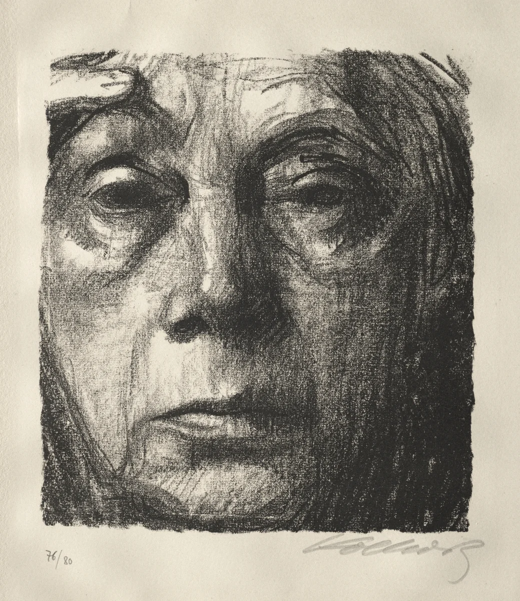 Self-Portrait by Käthe Kollwitz, print, 1934