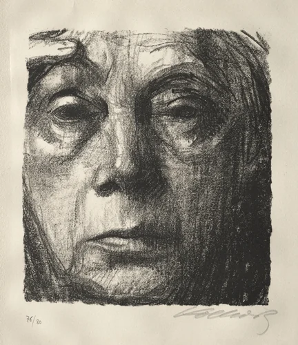 Self-Portrait by Käthe Kollwitz, print, 1934