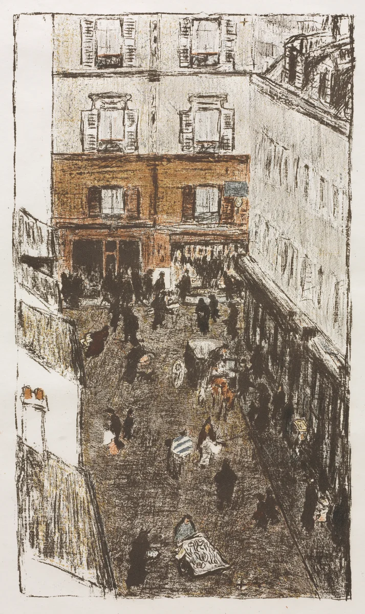 Street Corner Seen from Above by Pierre Bonnard, print, 1899