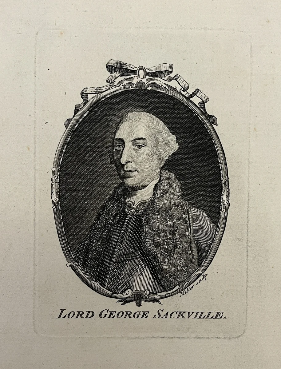 Lord George Sackville by J. Miller, other, 1800-1899