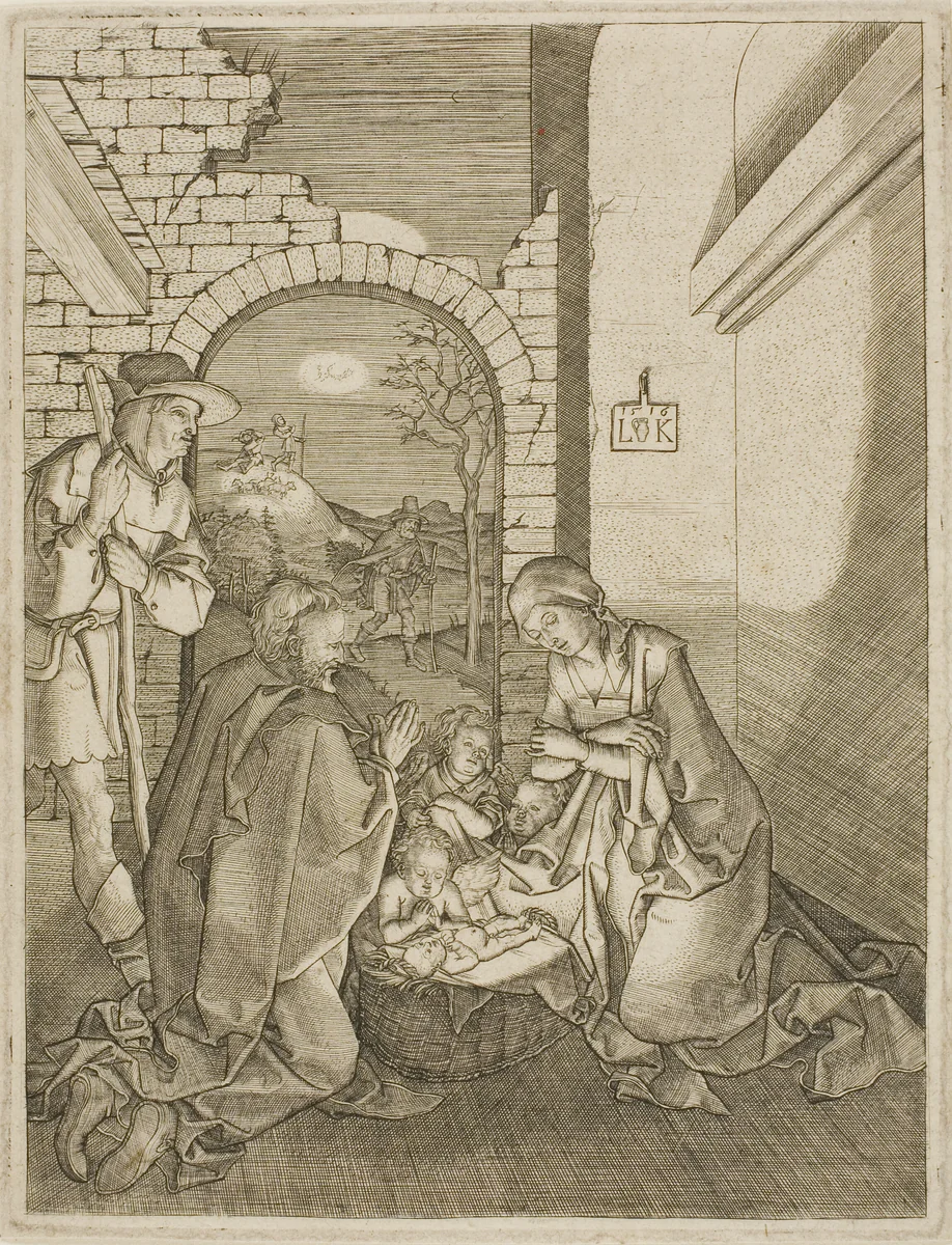 Nativity by Ludwig Krug, print, 1516