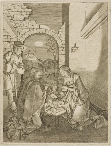 Nativity by Ludwig Krug, print, 1516