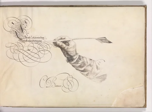 Specimens of Penmanship after Jan van de Velde and other Calligraphy Books by Conrad Baumann, book, 1615-1625