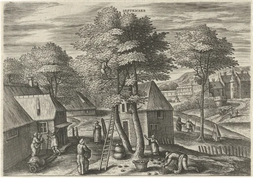 September by Julius Goltzius, print, 1560-1595