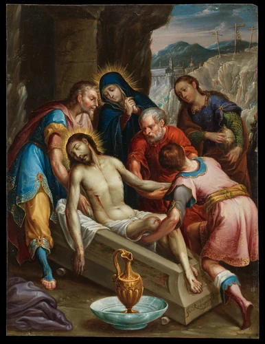 The Entombment of Christ by Juan Rodríguez Juárez, artwork, 1697-1707
