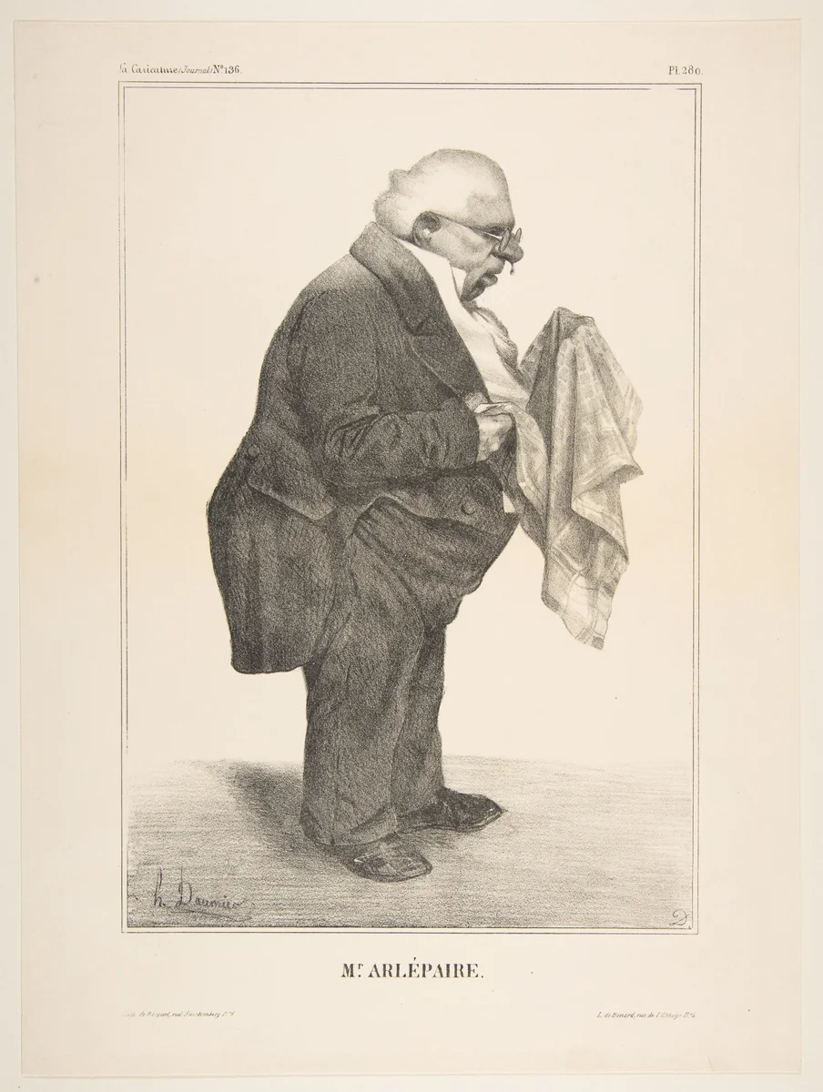 Harlé Père, published in "La Caricature" by Honoré Daumier, print, 1833