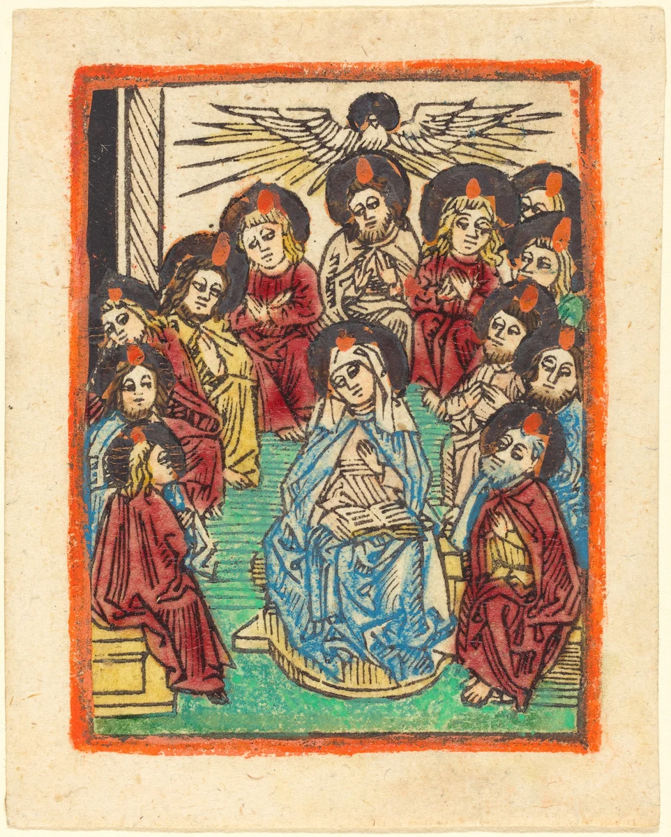 The Descent of the Holy Ghost by German 15th Century, print, 1480-1490