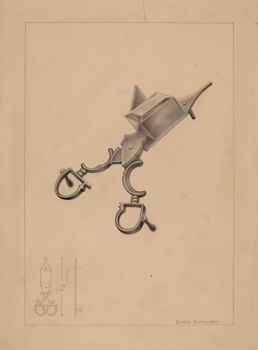 Candle Snuffer by Erwin Schwabe, index of american design, 1937