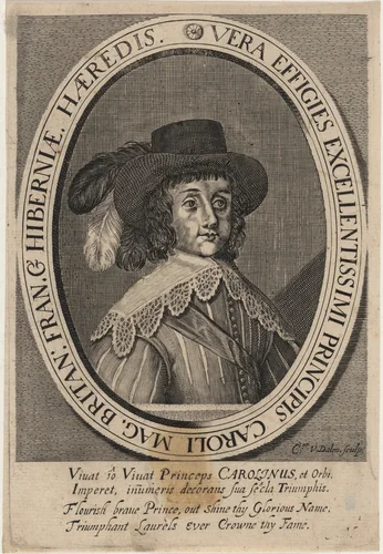 Charles II as Prince by Cornelis van Dalen, print, 1602-1665