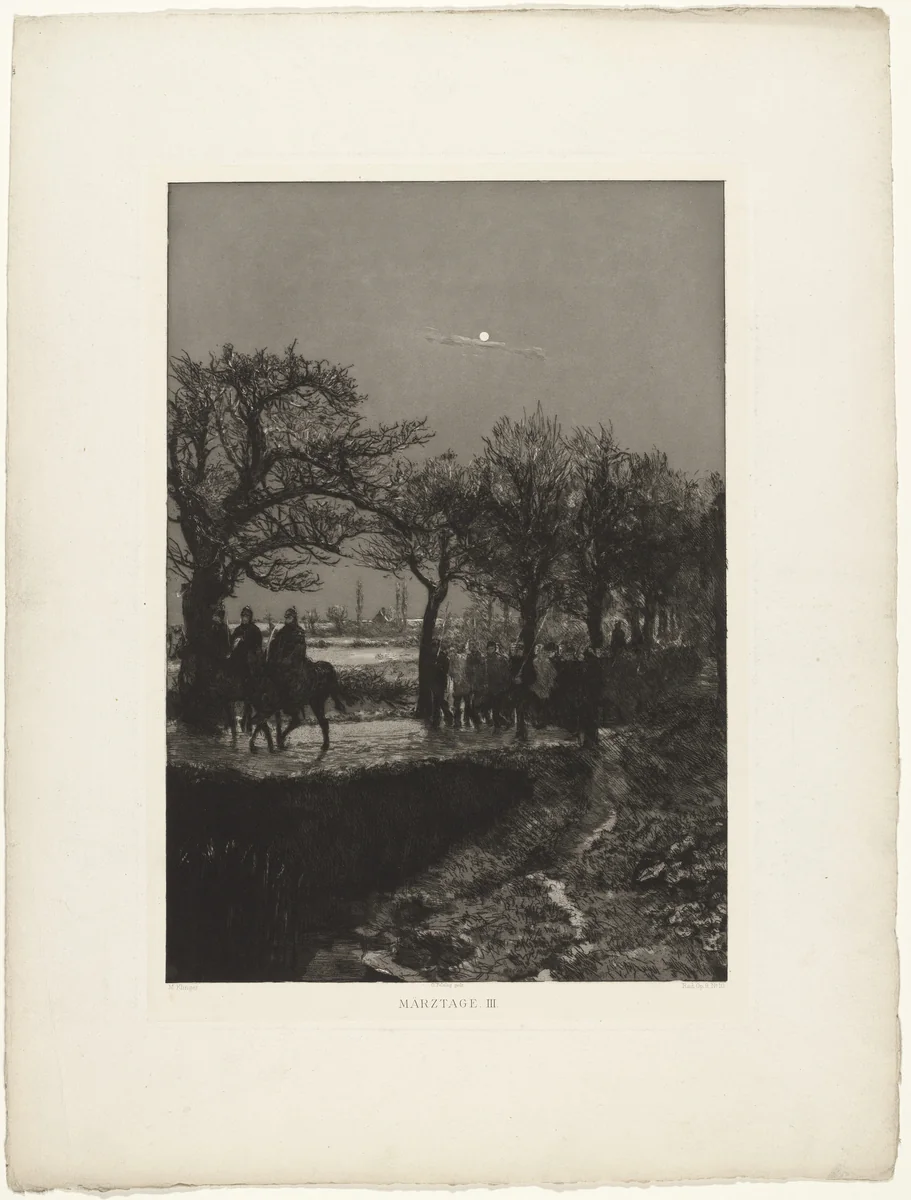 March Days III (Märztage III) from Dramas, Opus IX (Dramen, Opus IX) by Max Klinger, print, 1883