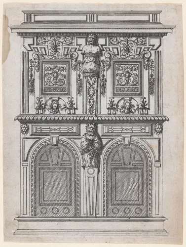Furniture Design by Jacques Androuet du Cerceau, print, 1530-1585