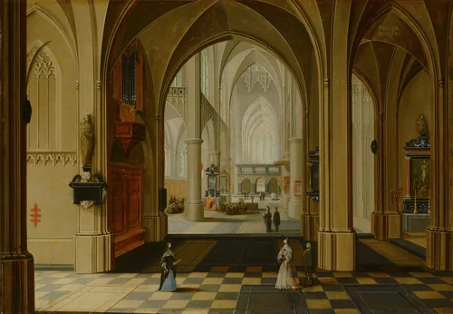 Church Interior by Peter Neeffs the Younger, painting