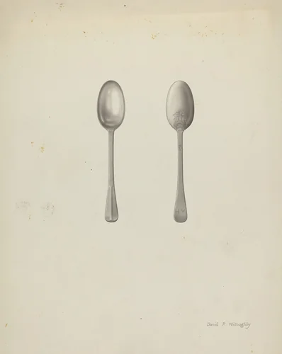 Silver Teaspoon by David P Willoughby, index of american design, 1937