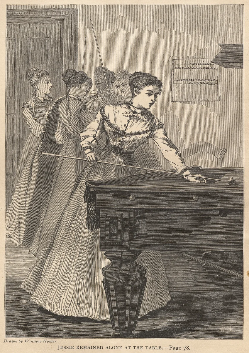 Jessie Remained Alone at the Table by Winslow Homer, print, 1868