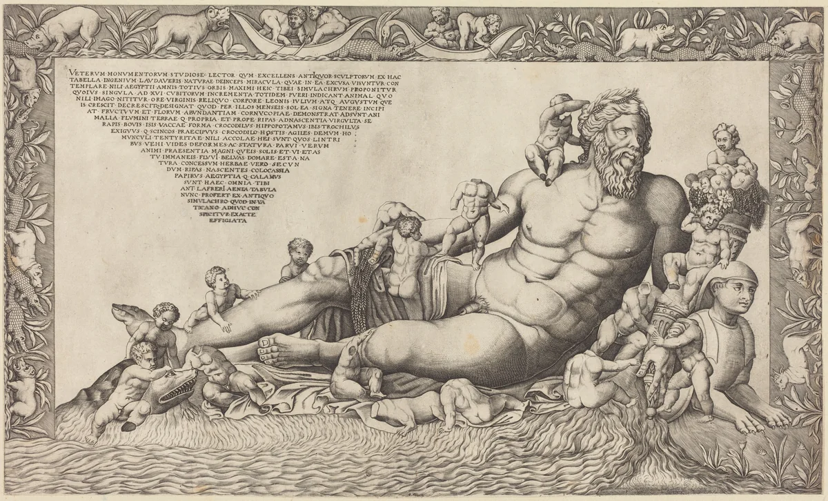 The River God Nile by Nicolas Beatrizet, print, 1515-1565