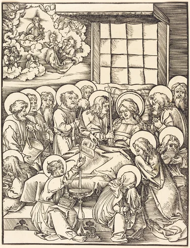 Death of the Virgin by Hans Wechtlin, print, 1480-1526