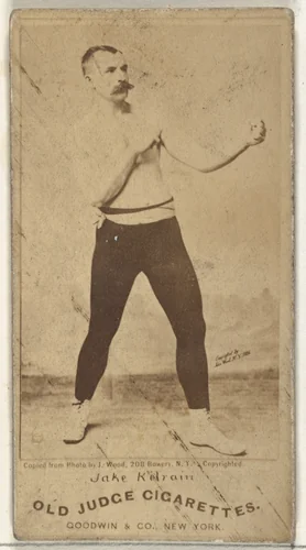 Jake Kilrain, from the Celebrities and Prizefighters series (N174) for Old Judge Cigarettes by Goodwin & Company, photograph, 1887-1888