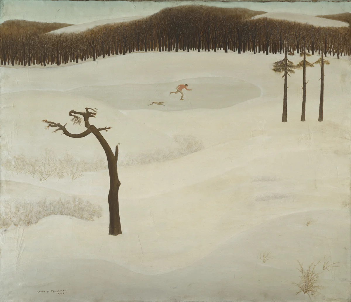 Snowscape by Arnold Friedman, painting, 1926
