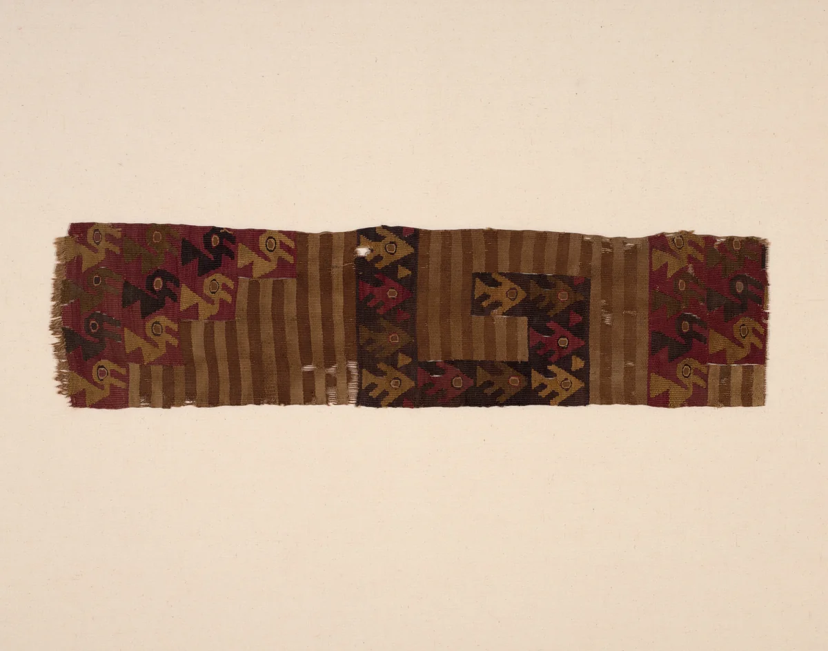 Fragment by Probably central or south coast, textile, 100-800