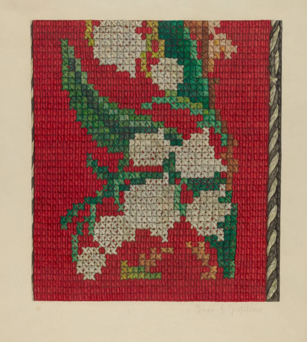 Afghan by Renee A. Monfalcone, index of american design, 1941