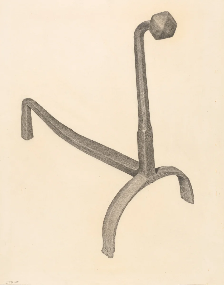 Andiron by Jack Staloff, index of american design, 1938