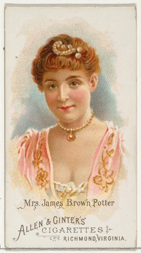Mrs. James Brown Potter, from World's Beauties, Series 1 (N26) for Allen & Ginter Cigarettes by Allen & Ginter, print, 1888