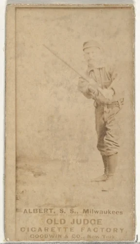 Augustus Peter "Gus" Alberts, Shortstop, Milwaukee, from the Old Judge series (N172) for Old Judge Cigarettes by Goodwin & Company, photograph, 1887-1890