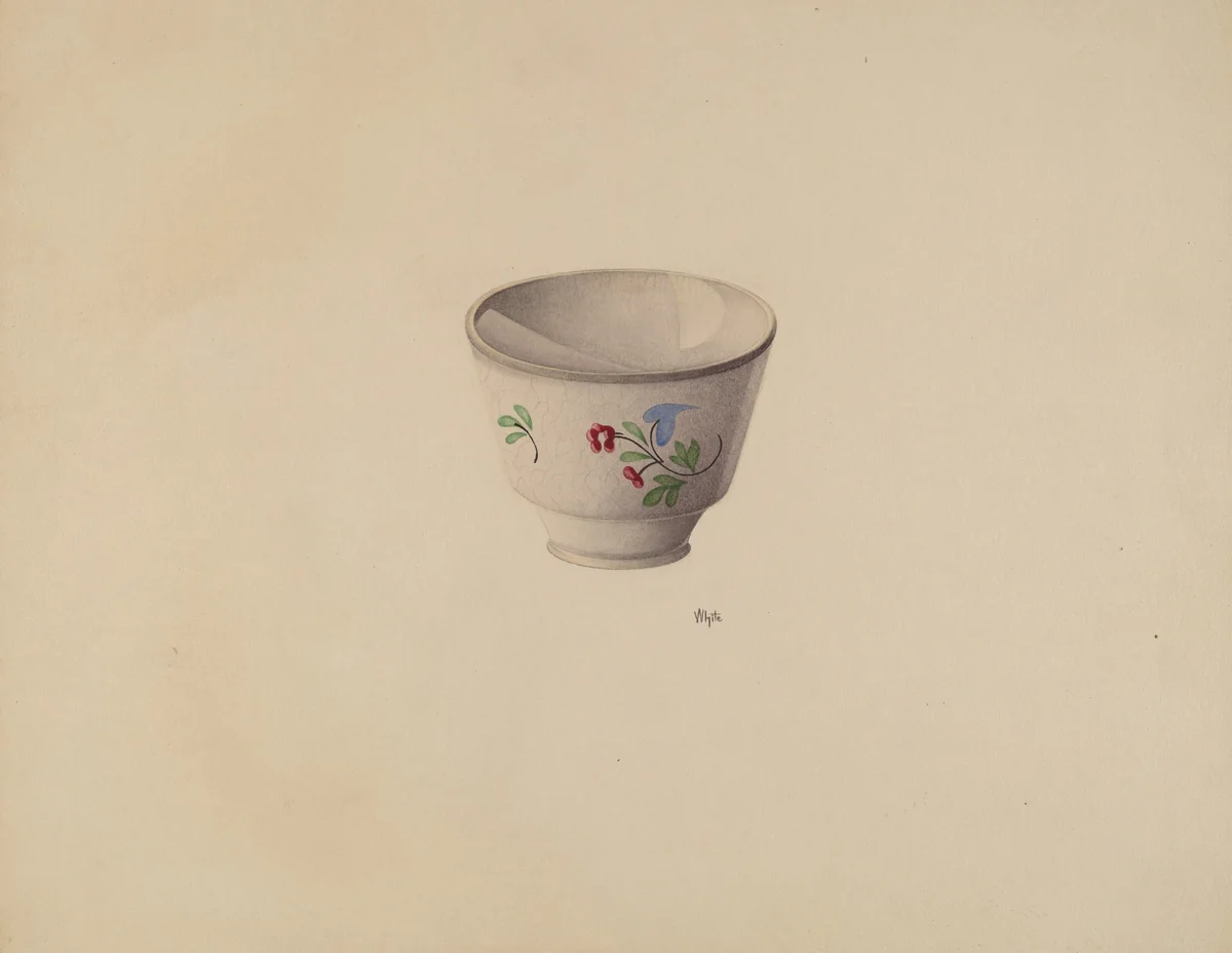 Cup by Edward White, index of american design, 1938