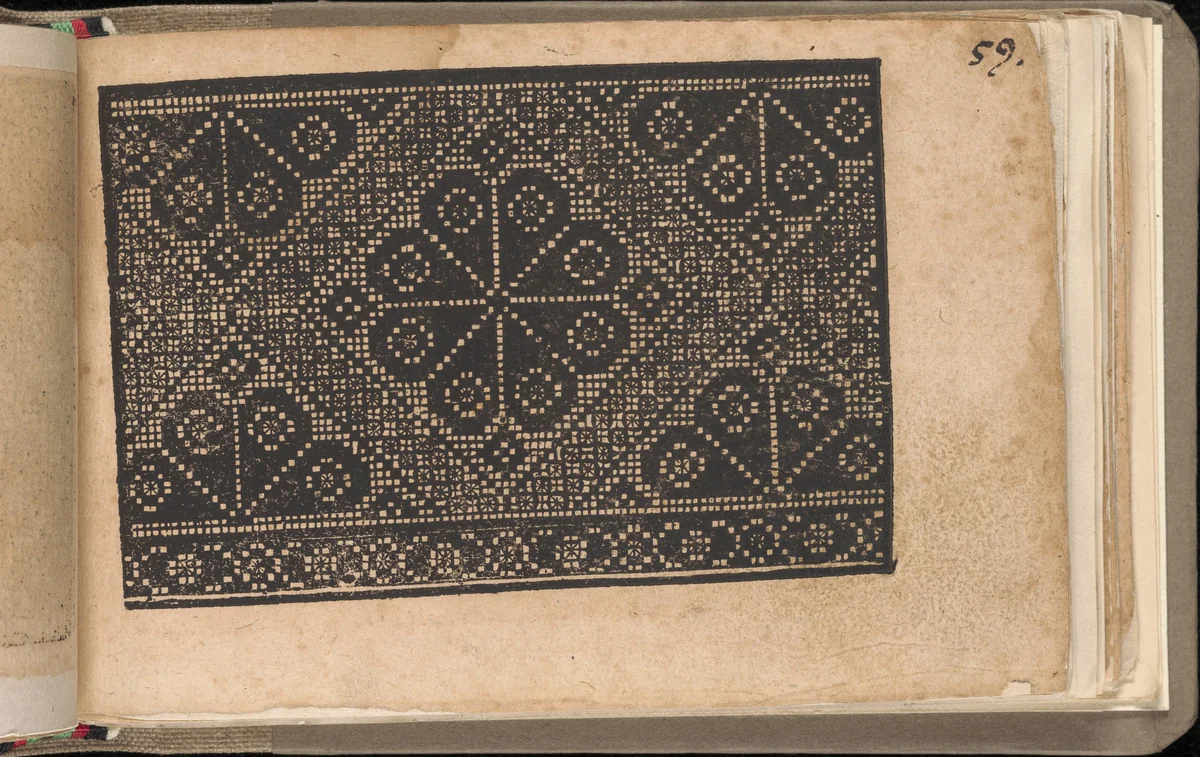 Schön newes Modelbuch (Page 59r) by Sigismundus Latomus, book, 1608