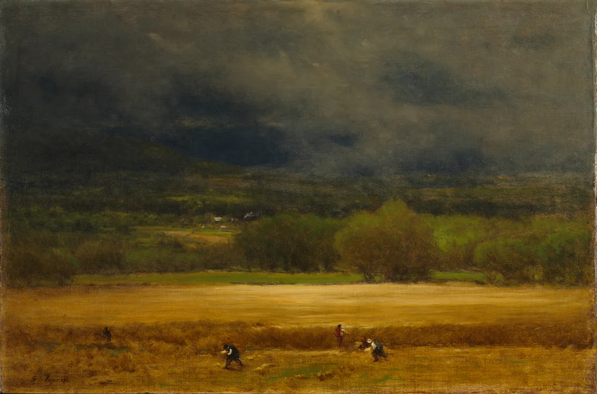 The Wheat Field by George Inness, painting, 1875-1877