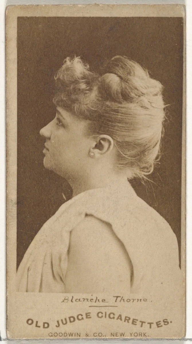 Blanche Thorne, from the Actors and Actresses series (N171) for Old Judge Cigarettes by Goodwin & Company, photograph, 1886-1890
