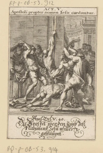 Geseling van de apostelen by anonymous, print, 1697