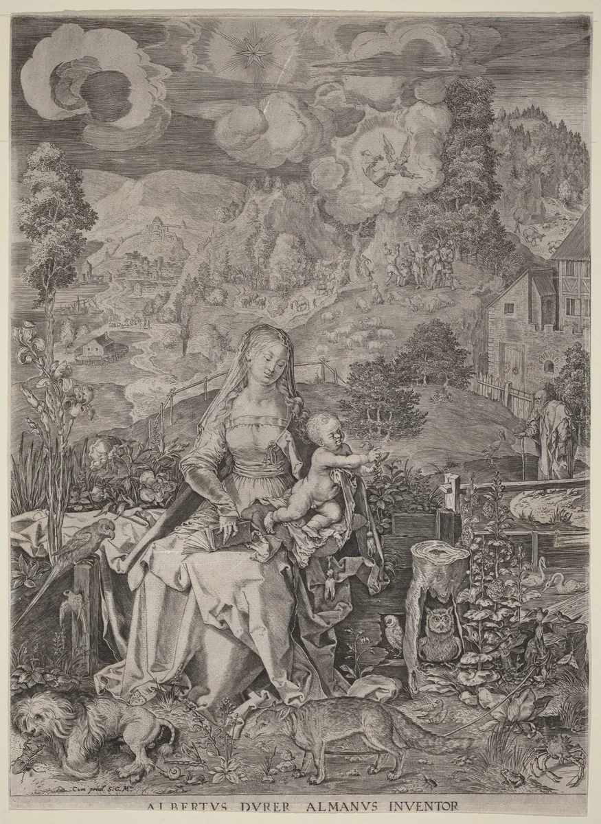 Virgin and Child in a Landscape by Aegidius Sadeler II
Albrecht Dürer, print, 1593-1603