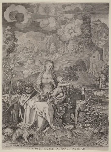 Virgin and Child in a Landscape by Aegidius Sadeler II
Albrecht Dürer, print, 1593-1603