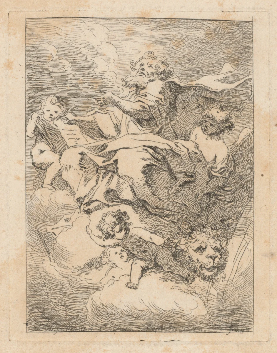 Saint Mark by Jean Honoré Fragonard, print, 1763-1764
