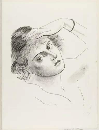 Woman Resting Her Head on Her Hand from the portfolio Metamorphoses by André Derain, print, 1927