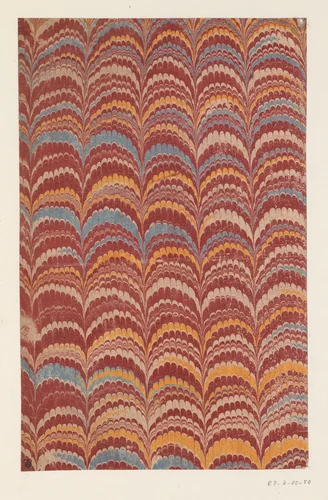 Dubbelkammarmer in rood, geel en blauw by anonymous, other, 1700-1850