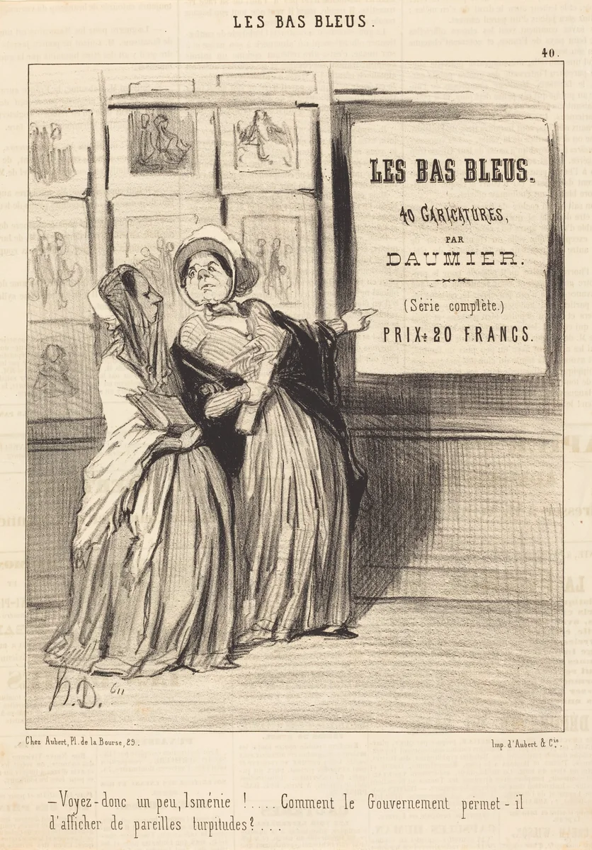 Voyez donc un peu, Isménie!... by Honoré Daumier, print, 1844