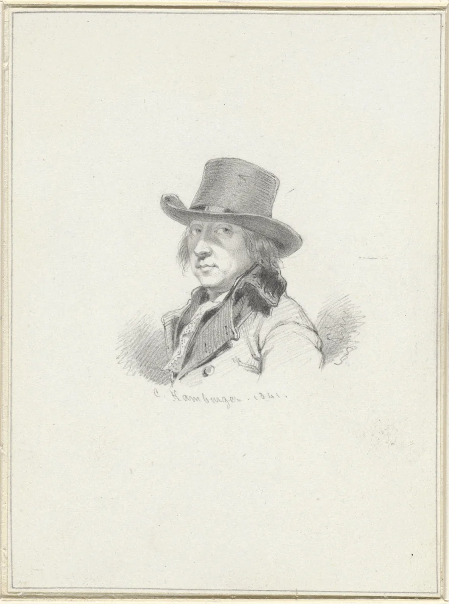 Portret van Wybrand Hendriks by Coenraad Hamburger, drawing, 1841