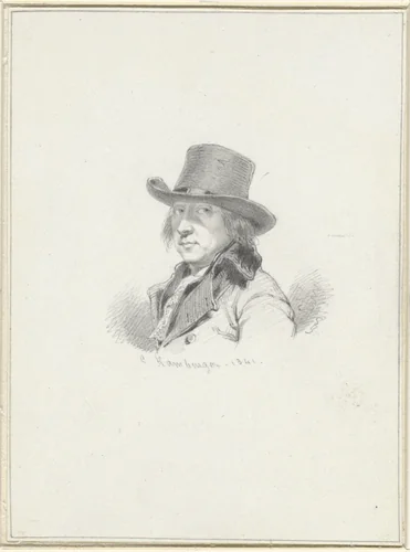 Portret van Wybrand Hendriks by Coenraad Hamburger, drawing, 1841
