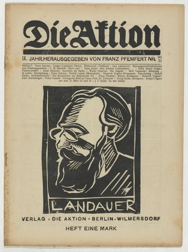Die Aktion, vol. 9, no. 30/31 by Franz Schulze, Willi Tegtmeier, periodical, 1919