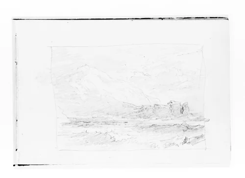 Mountains, Sea, and Sky (from Sketchbook VII) by William Trost Richards, artwork, 1886