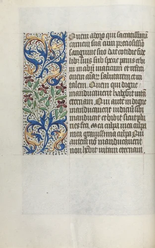 Book of Hours (Use of Rouen): fol. 23v by Master of the Geneva Latini, book, 1465-1475