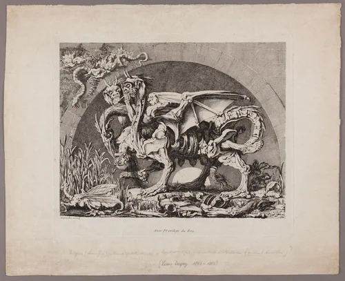 The Chimera by Louis Jean Desprez, print, 1771