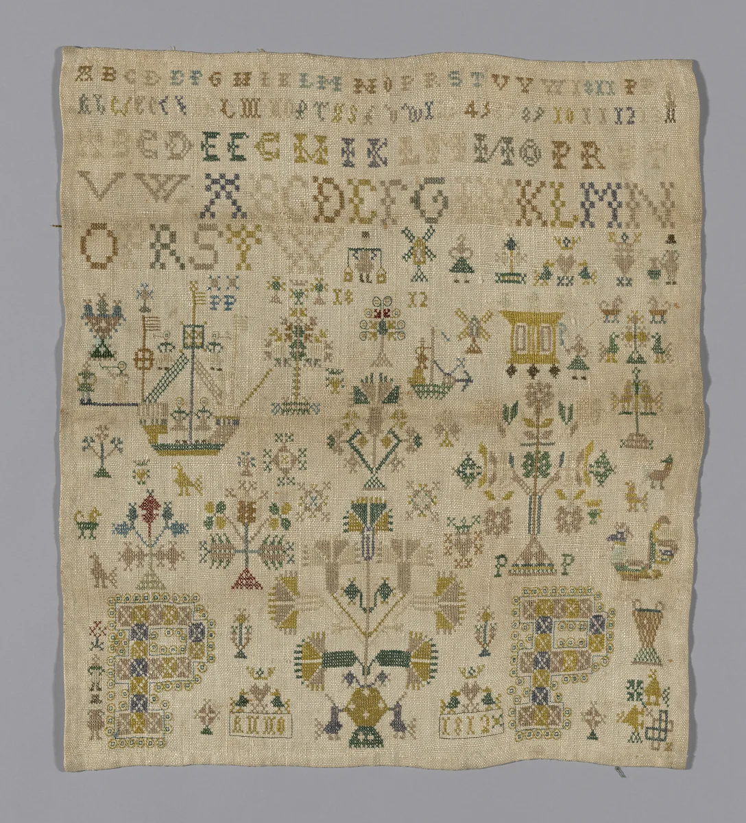 Sampler by Switzerland or the Netherlands, textile, 1812